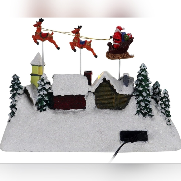 Animated Santa & Reindeer Christmas Village - Picture 4 of 13